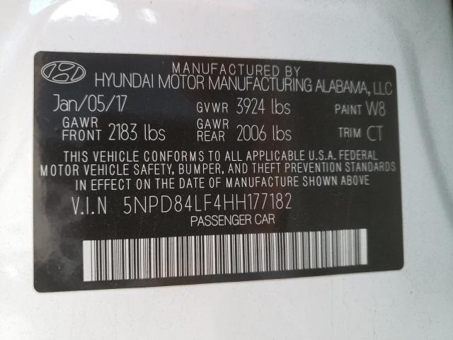 Photo 9 VIN: 5NPD84LF4HH177182 - HYUNDAI ELANTRA 