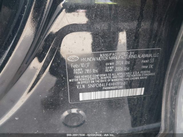 Photo 8 VIN: 5NPD84LF4HH191681 - HYUNDAI ELANTRA 