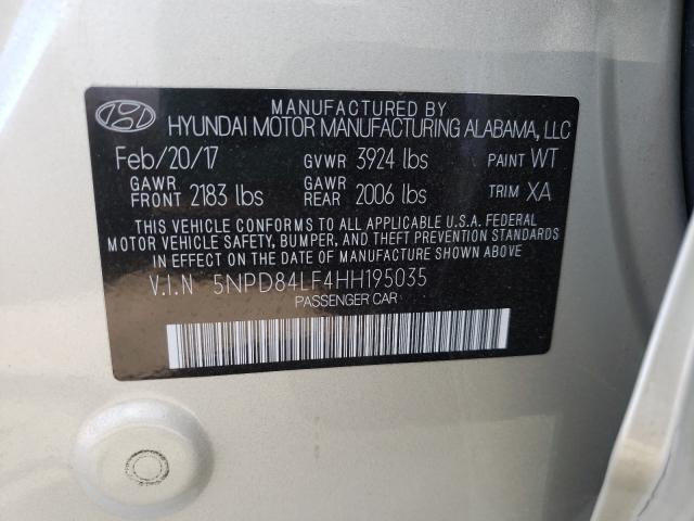 Photo 9 VIN: 5NPD84LF4HH195035 - HYUNDAI ELANTRA SE 