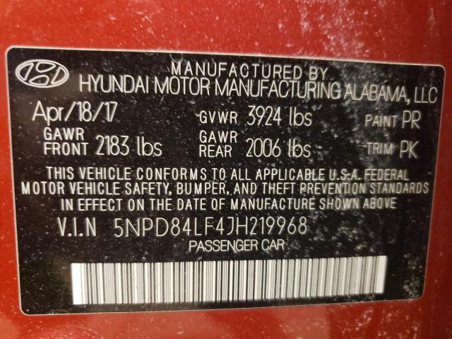 Photo 11 VIN: 5NPD84LF4JH219968 - HYUNDAI ELANTRA SE 