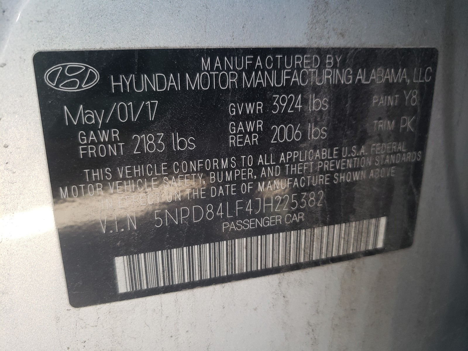 Photo 9 VIN: 5NPD84LF4JH225382 - HYUNDAI ELANTRA SE 