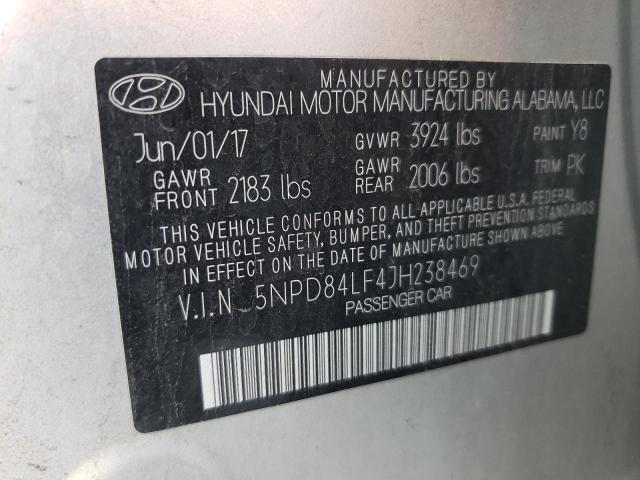 Photo 9 VIN: 5NPD84LF4JH238469 - HYUNDAI ELANTRA SE 