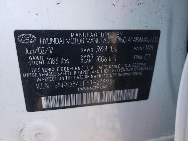 Photo 9 VIN: 5NPD84LF4JH238939 - HYUNDAI ELANTRA SE 