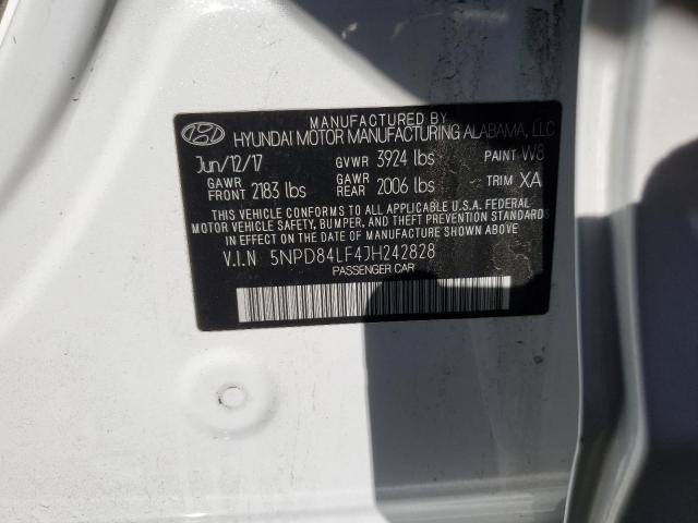 Photo 12 VIN: 5NPD84LF4JH242828 - HYUNDAI ELANTRA SE 