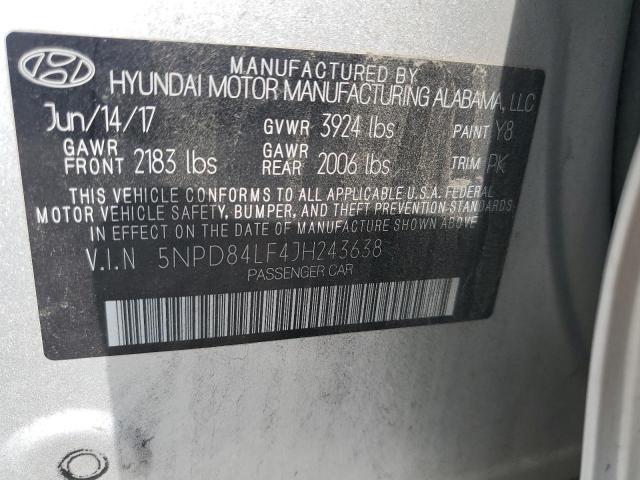 Photo 11 VIN: 5NPD84LF4JH243638 - HYUNDAI ELANTRA 