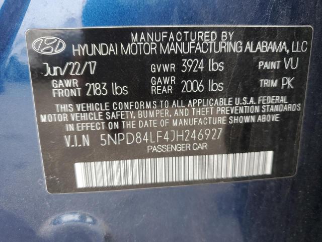 Photo 11 VIN: 5NPD84LF4JH246927 - HYUNDAI ELANTRA 