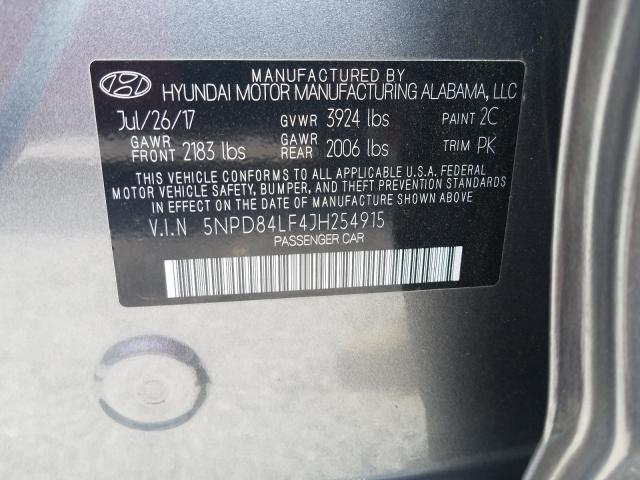 Photo 9 VIN: 5NPD84LF4JH254915 - HYUNDAI ELANTRA 