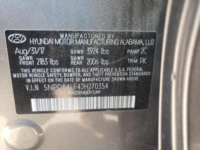 Photo 9 VIN: 5NPD84LF4JH270354 - HYUNDAI ELANTRA SE 