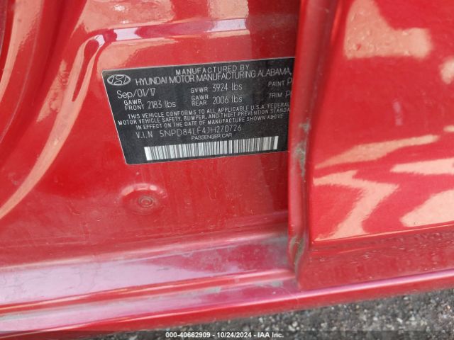 Photo 8 VIN: 5NPD84LF4JH270726 - HYUNDAI ELANTRA 