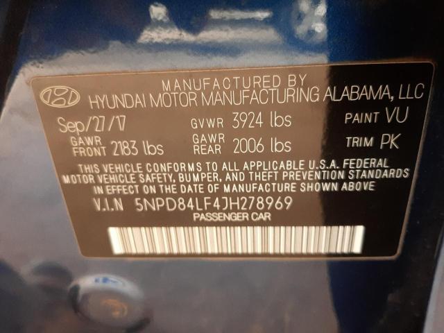 Photo 9 VIN: 5NPD84LF4JH278969 - HYUNDAI ELANTRA SE 