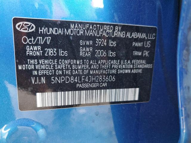 Photo 12 VIN: 5NPD84LF4JH283606 - HYUNDAI ELANTRA SE 