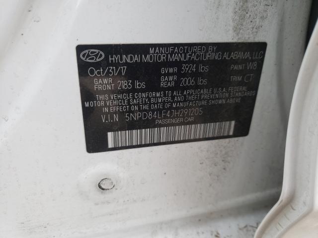 Photo 9 VIN: 5NPD84LF4JH291205 - HYUNDAI ELANTRA SE 