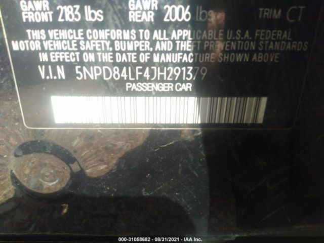 Photo 8 VIN: 5NPD84LF4JH291379 - HYUNDAI ELANTRA 