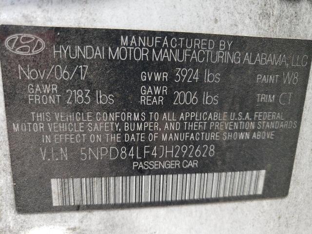 Photo 12 VIN: 5NPD84LF4JH292628 - HYUNDAI ELANTRA 