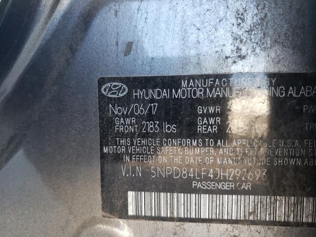 Photo 9 VIN: 5NPD84LF4JH292693 - HYUNDAI ELANTRA SE 