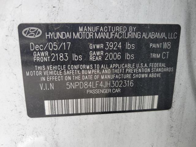 Photo 11 VIN: 5NPD84LF4JH302316 - HYUNDAI ELANTRA 