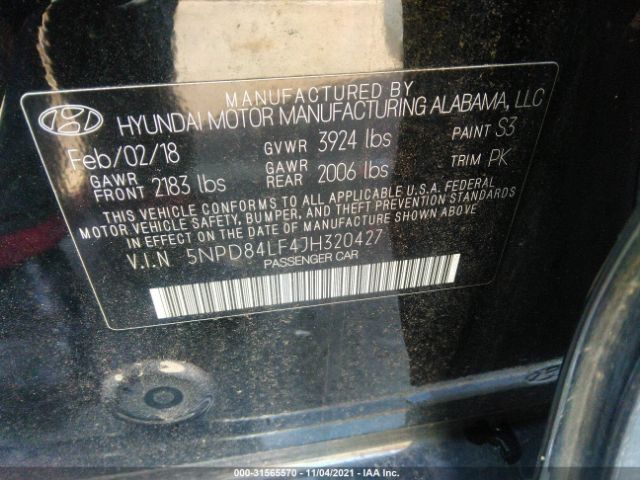 Photo 8 VIN: 5NPD84LF4JH320427 - HYUNDAI ELANTRA 