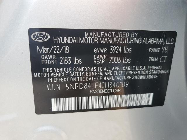 Photo 12 VIN: 5NPD84LF4JH340189 - HYUNDAI ELANTRA SE 