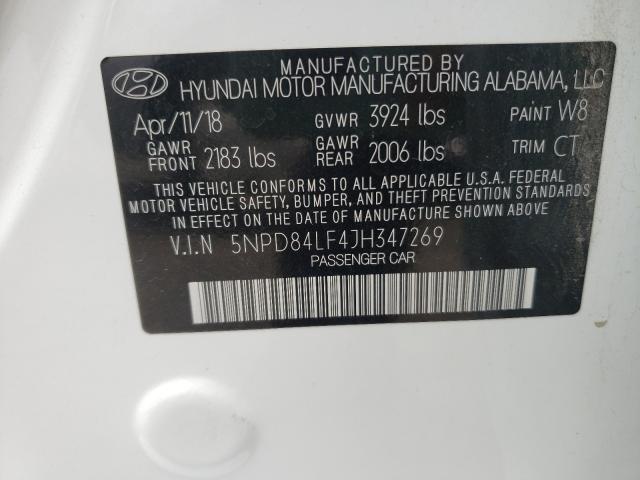 Photo 9 VIN: 5NPD84LF4JH347269 - HYUNDAI ELANTRA SE 