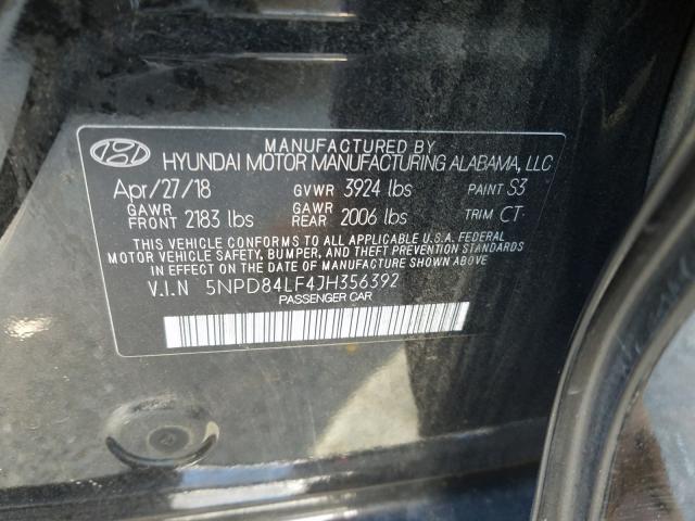 Photo 9 VIN: 5NPD84LF4JH356392 - HYUNDAI ELANTRA SE 