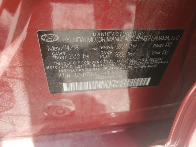 Photo 9 VIN: 5NPD84LF4JH363312 - HYUNDAI ELANTRA SE 