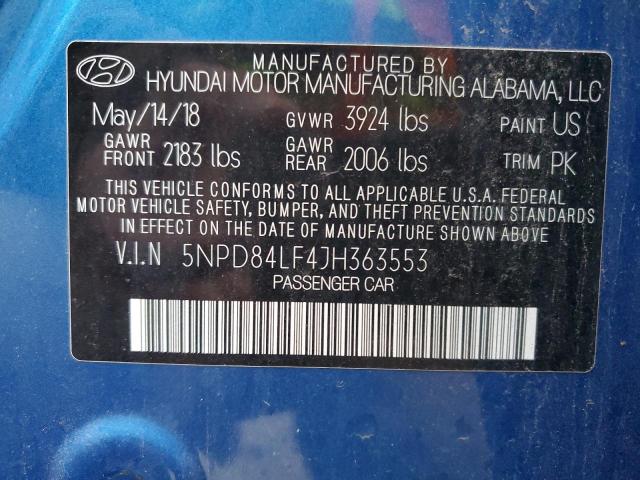 Photo 11 VIN: 5NPD84LF4JH363553 - HYUNDAI ELANTRA 