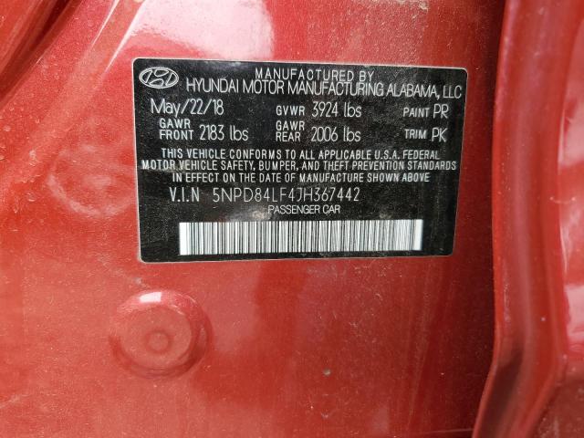 Photo 11 VIN: 5NPD84LF4JH367442 - HYUNDAI ELANTRA 