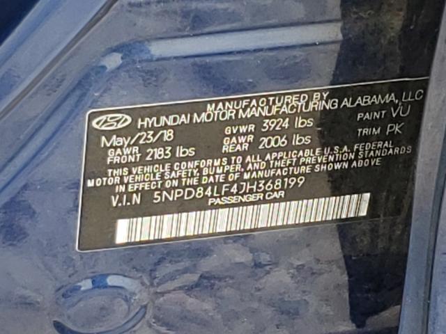 Photo 9 VIN: 5NPD84LF4JH368199 - HYUNDAI ELANTRA 