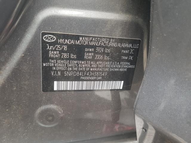 Photo 9 VIN: 5NPD84LF4JH381549 - HYUNDAI ELANTRA SE 