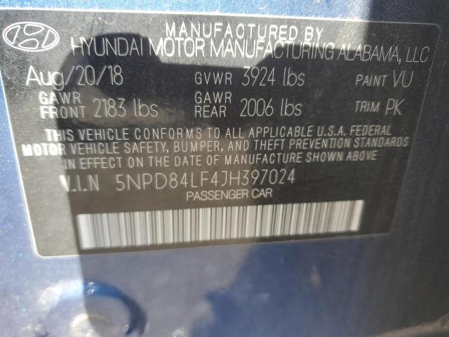 Photo 12 VIN: 5NPD84LF4JH397024 - HYUNDAI ELANTRA 