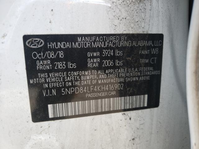 Photo 9 VIN: 5NPD84LF4KH416902 - HYUNDAI ELANTRA SE 