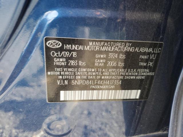 Photo 12 VIN: 5NPD84LF4KH417354 - HYUNDAI ELANTRA SE 