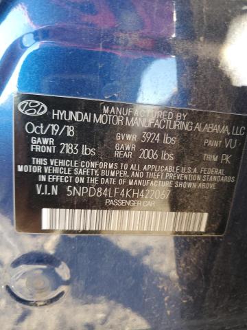 Photo 11 VIN: 5NPD84LF4KH422067 - HYUNDAI ELANTRA 