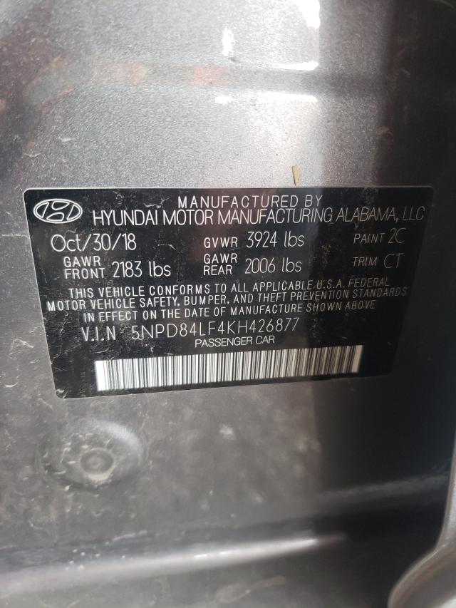 Photo 9 VIN: 5NPD84LF4KH426877 - HYUNDAI ELANTRA SE 