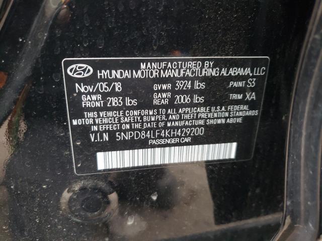 Photo 9 VIN: 5NPD84LF4KH429200 - HYUNDAI ELANTRA SE 