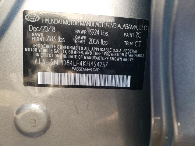 Photo 9 VIN: 5NPD84LF4KH454257 - HYUNDAI ELANTRA SE 