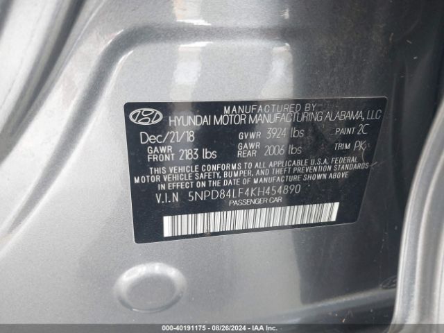 Photo 8 VIN: 5NPD84LF4KH454890 - HYUNDAI ELANTRA 