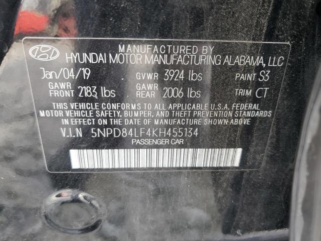 Photo 12 VIN: 5NPD84LF4KH455134 - HYUNDAI ELANTRA 