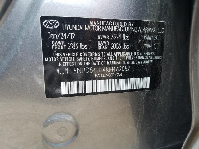 Photo 9 VIN: 5NPD84LF4KH462052 - HYUNDAI ELANTRA SE 