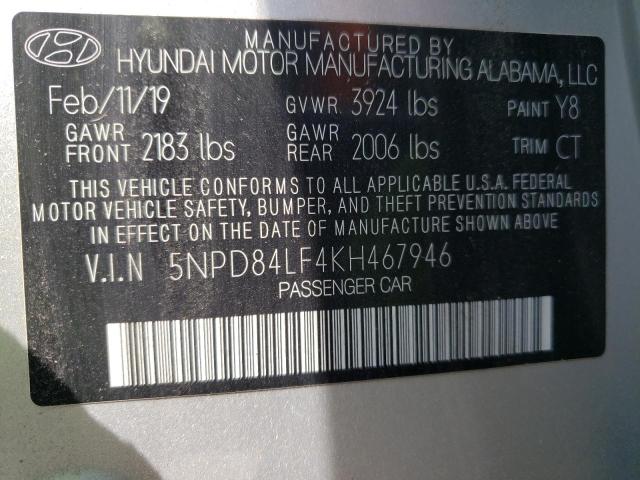 Photo 9 VIN: 5NPD84LF4KH467946 - HYUNDAI ELANTRA SE 