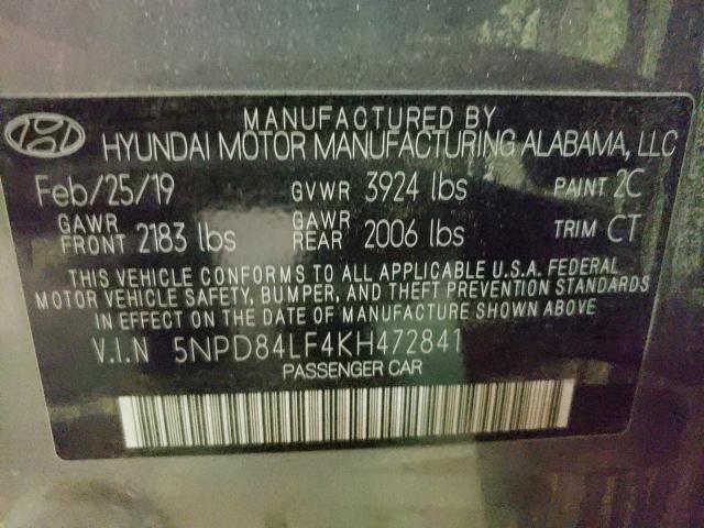 Photo 9 VIN: 5NPD84LF4KH472841 - HYUNDAI ELANTRA SE 