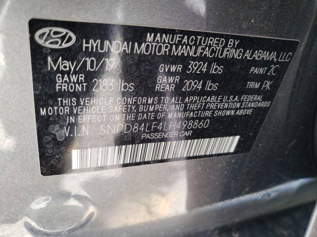 Photo 9 VIN: 5NPD84LF4LH498860 - HYUNDAI ELANTRA SE 