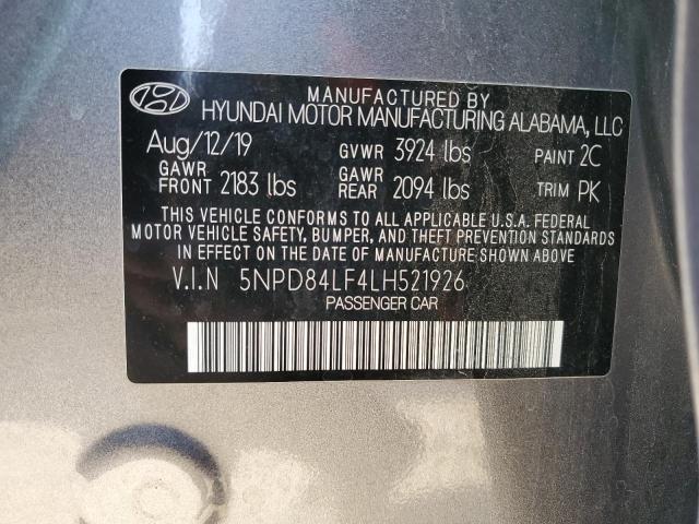 Photo 11 VIN: 5NPD84LF4LH521926 - HYUNDAI ELANTRA SE 