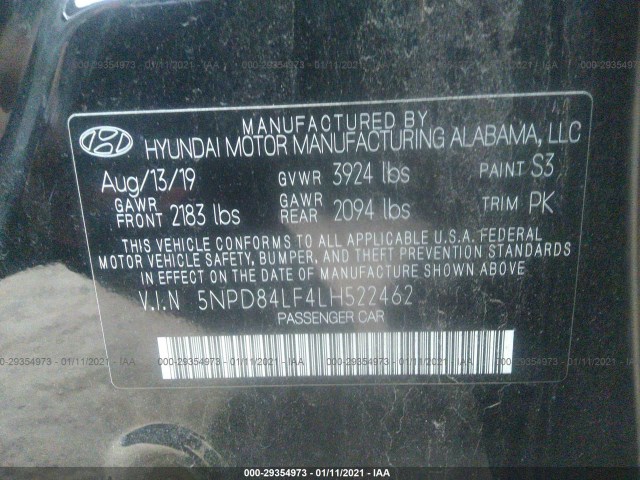 Photo 8 VIN: 5NPD84LF4LH522462 - HYUNDAI ELANTRA 