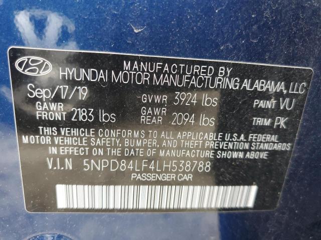 Photo 11 VIN: 5NPD84LF4LH538788 - HYUNDAI ELANTRA 