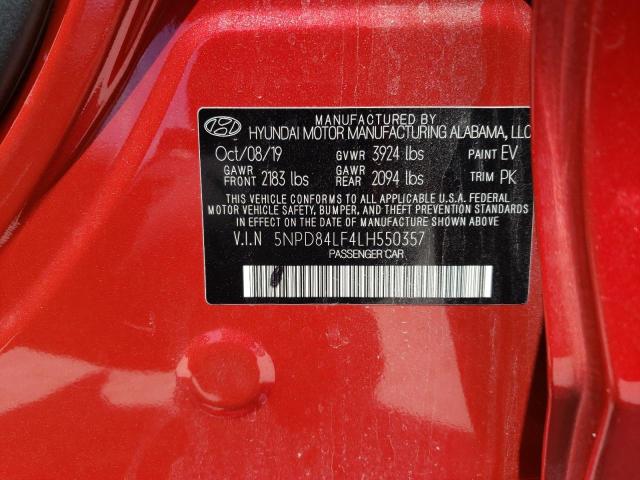 Photo 9 VIN: 5NPD84LF4LH550357 - HYUNDAI ELANTRA SE 