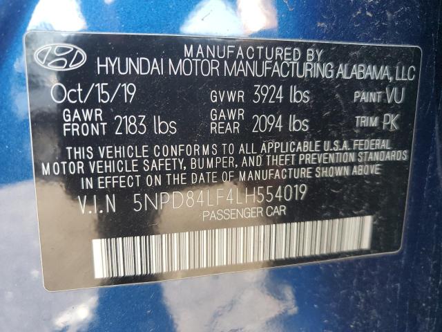 Photo 11 VIN: 5NPD84LF4LH554019 - HYUNDAI ELANTRA SE 