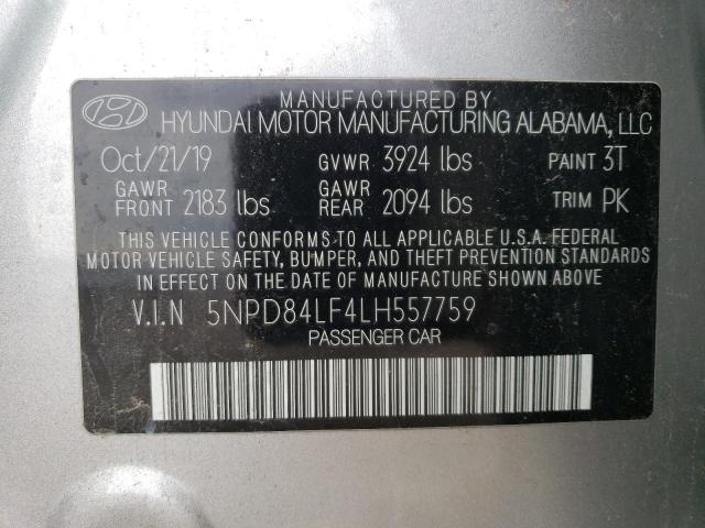 Photo 11 VIN: 5NPD84LF4LH557759 - HYUNDAI ELANTRA 