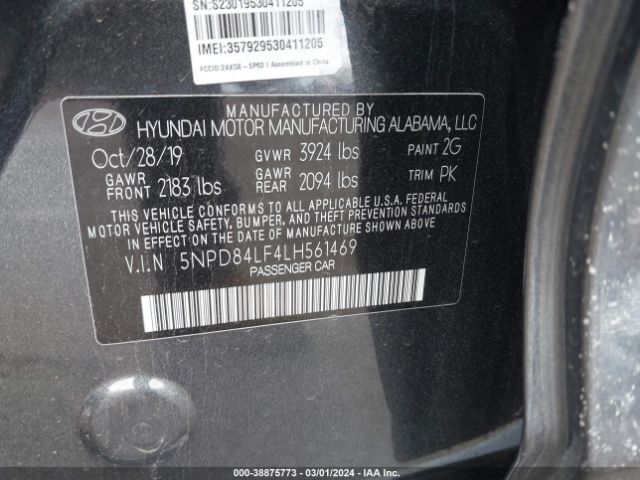 Photo 8 VIN: 5NPD84LF4LH561469 - HYUNDAI ELANTRA 