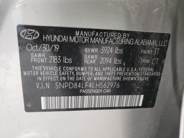 Photo 9 VIN: 5NPD84LF4LH562976 - HYUNDAI ELANTRA SE 